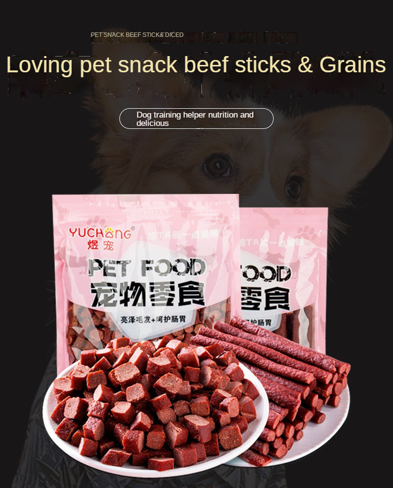 Dog Snacks Beef Beef Strip Pet Snacks 500 g/bag Pet Teddy Golden Hair Beef Strip