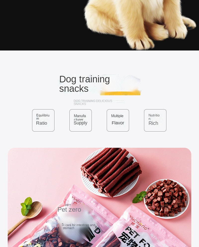 Dog Snacks Beef Beef Strip Pet Snacks 500 g/bag Pet Teddy Golden Hair Beef Strip