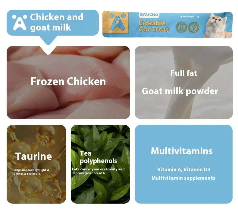 Cat Strips Young Cat Wet Food Pack Nutrition Chicken Salmon Mixed Flavor Cat Liquid Snacks