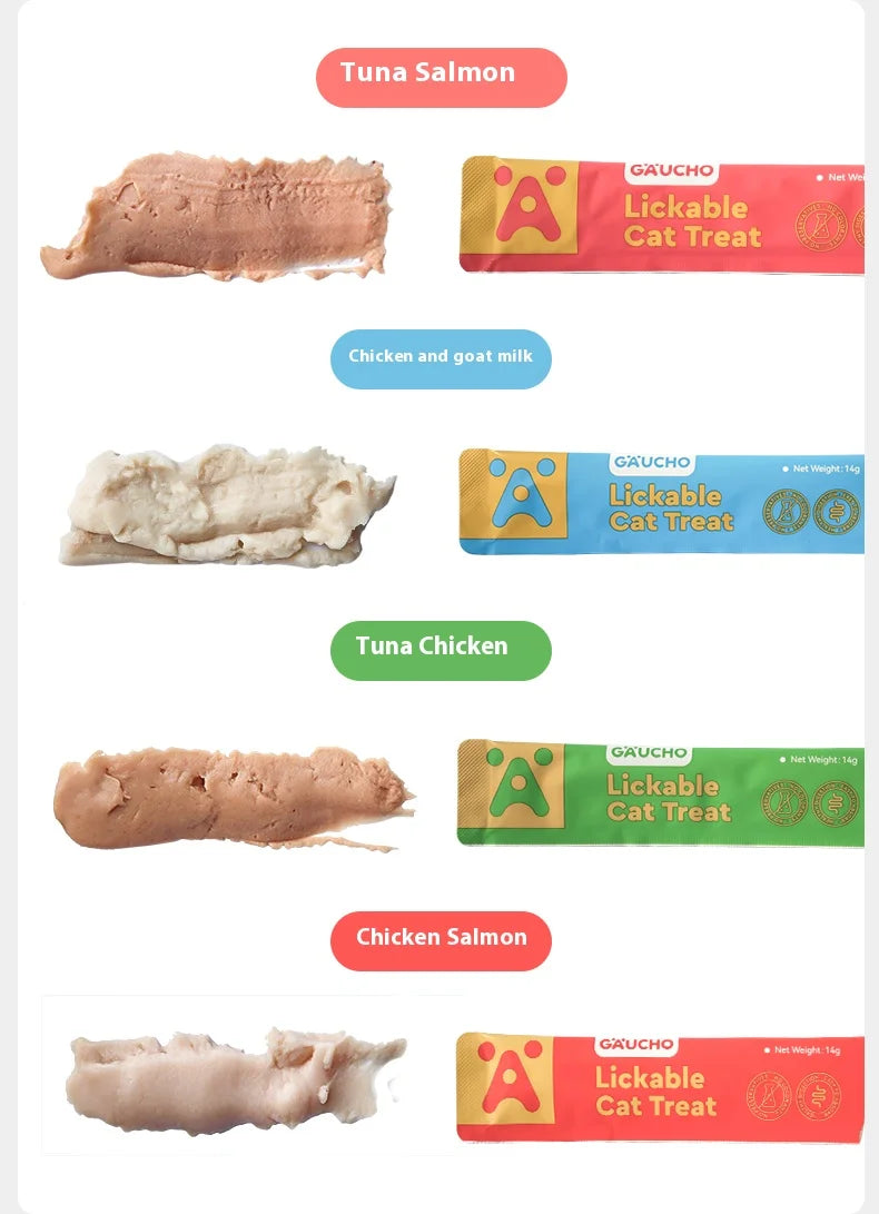 Cat Strips Young Cat Wet Food Pack Nutrition Chicken Salmon Mixed Flavor Cat Liquid Snacks