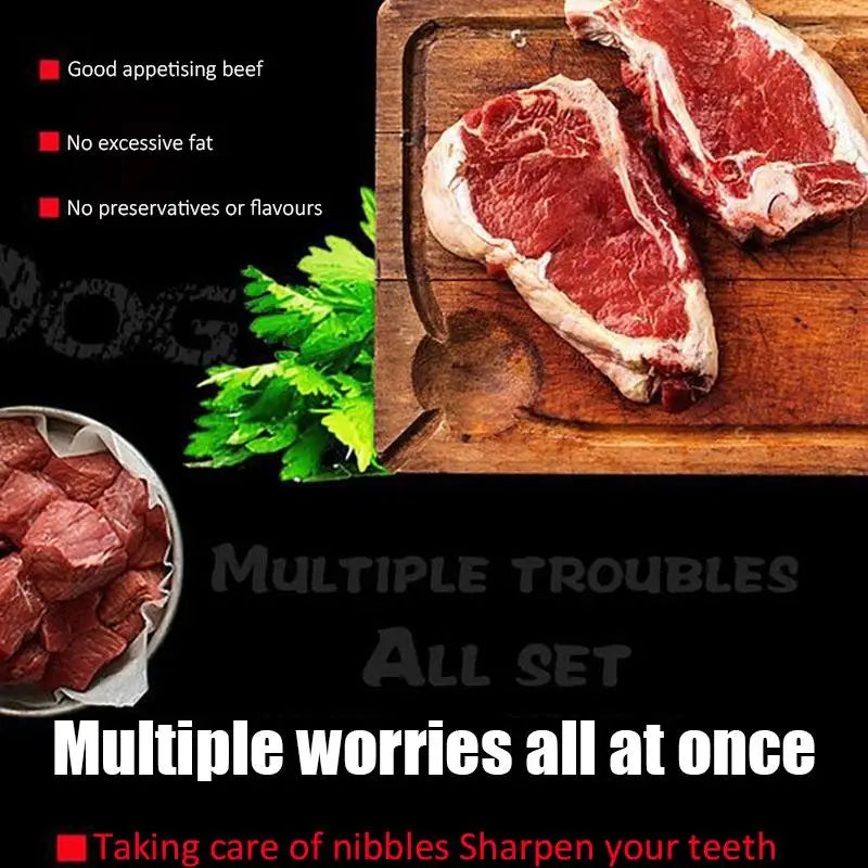 Dog Snacks Beef Particles Appetising Digesting Nutritious Delicious Chewy Training Rewards for Adult Dog Puppies Pet Food Snacks