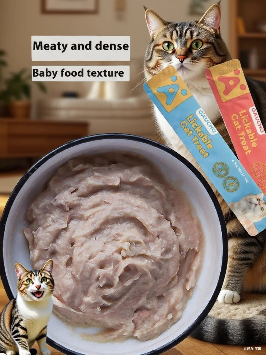 Cat Strips Young Cat Wet Food Pack Nutrition Chicken Salmon Mixed Flavor Cat Liquid Snacks