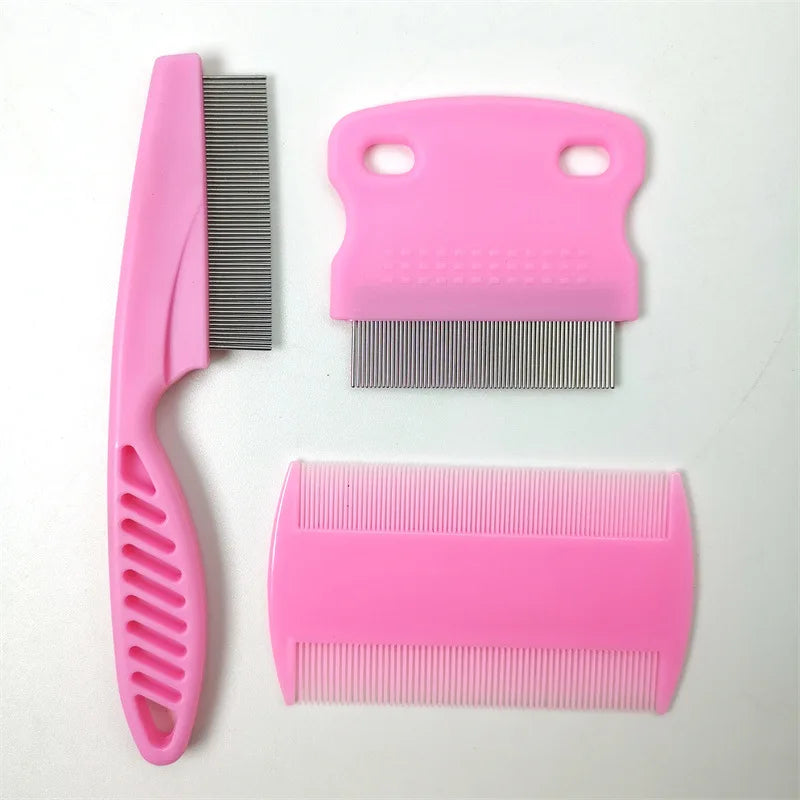 3 Pcs/set Pet Comb Pet Tear Stain Remover Dog Grooming Comb Gently Removes Mucus and Crust Small Lice Flea Combs Cats Supplies