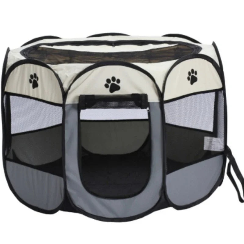 Pet tent octagonal cage fence cat cage foldable cat cage small dog cage four season universal cat delivery room