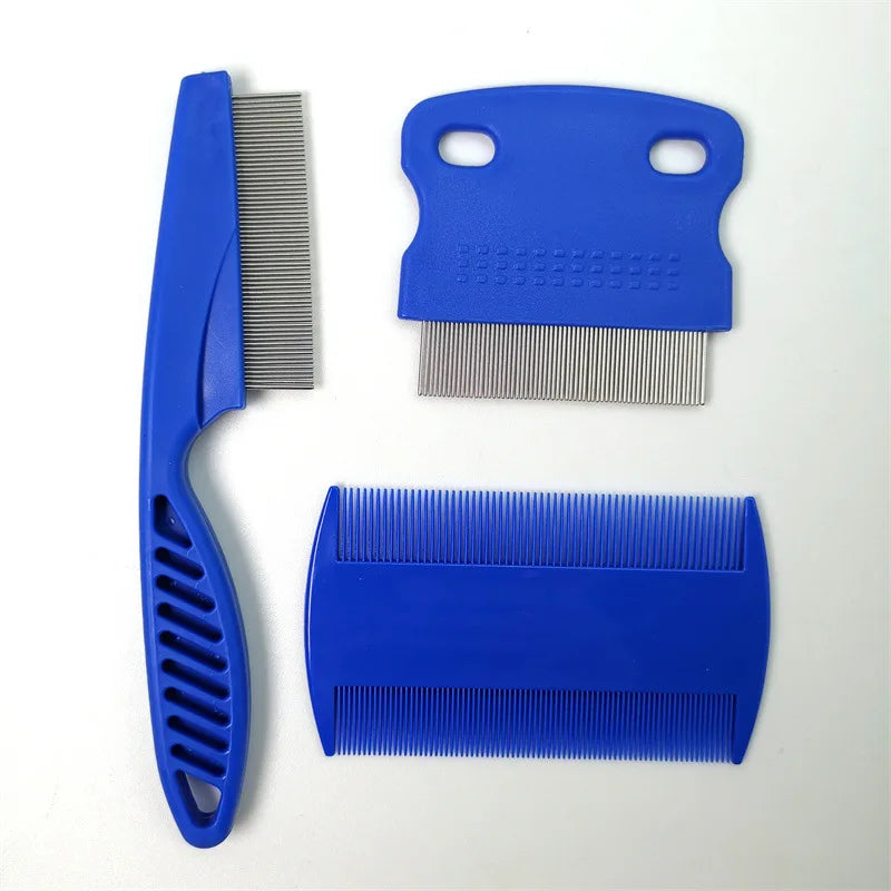 3 Pcs/set Pet Comb Pet Tear Stain Remover Dog Grooming Comb Gently Removes Mucus and Crust Small Lice Flea Combs Cats Supplies